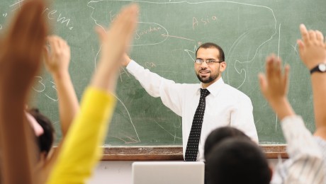 Children at school classroom